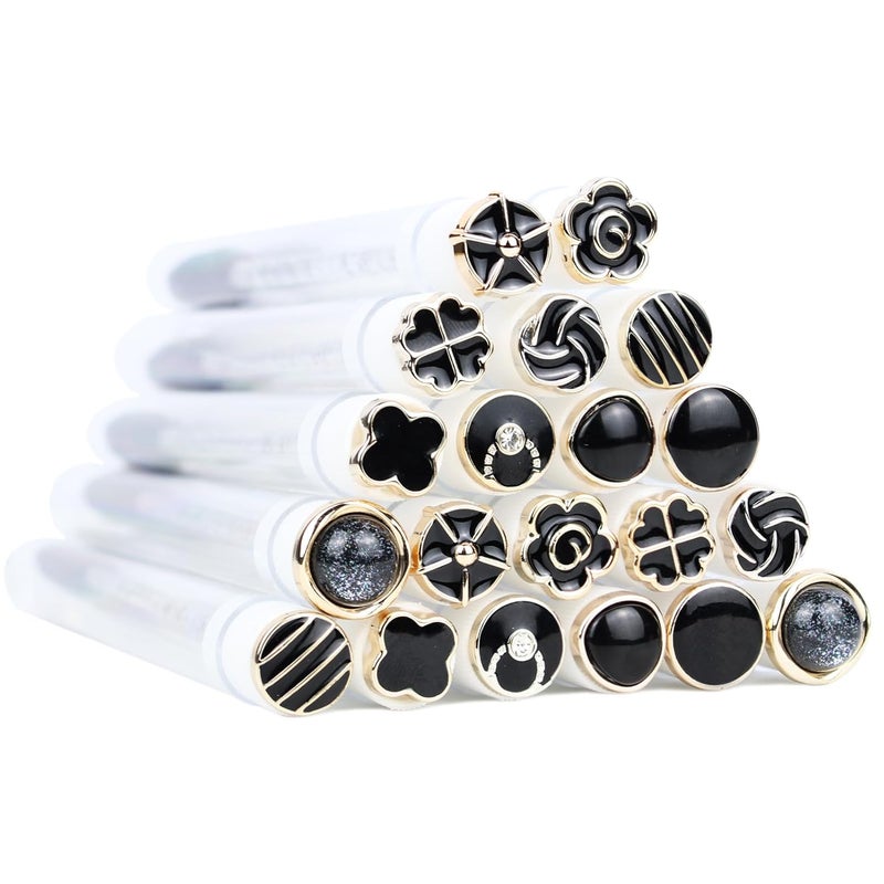 SenRocc 20pcs Mascara Wands Tube Reusable Lash Spoolies Black Classic Eyelash Brush Tubes Spoolies Lash Extension Brushes Applicators Makeup Tools (Black Classic-MIX) - Image 1